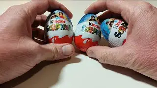 KINDER SORPRESA Apriamo 3 ovetti DC Comics.......Voglio Batman!!!