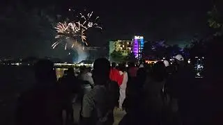 Fireworks On Old Years Night By The Hilton Hotel In Barbados 🇧🇧 