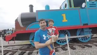 Carsten takes a ride on Thomas the Train - Thomas and friends fun day - Carsten Adventure Channel