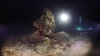 Pedernalis Shipwreck @ Night (Aruba) - 360 Virtual Scuba Dive