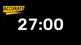 Timer 27 Minute Countdown for Study, Deep Work, Workout, Focus, Break | Timer Video #27MinuteTimer
