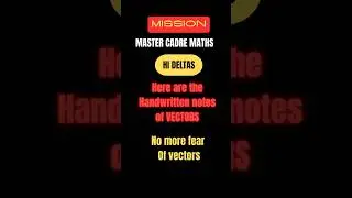📘 Vectors Handwritten Notes | Quick Revision for Master Cadre Maths | Easy & Clear Concepts#shorts