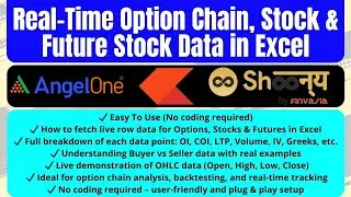 Real-Time Option Chain, Stock & Future Stock Data in Excel | Get OI, COI & Volume Data In Excel