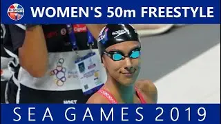 SEA GAMES 2019 : Women's 50m Freestyle - Swimming | Jasmine Alkhaldi and Remedy Rule