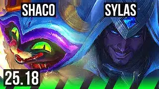 SHACO vs SYLAS (JGL) | 6 solo kills, Legendary, 900+ games, 36k DMG | KR Master | 25.18