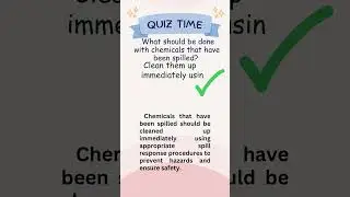 Quiz Time: What to Do When Chemicals Spill? 💡 #quiz #chemicalengineering #chemicalsafety