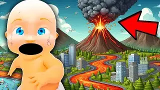 Малыш СБЕГАЕТ ИЗ БЕЗУМНОГО ВУЛКАНА...