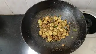 How to make Taro Root fry சேப்பங்கிழங்கு பொரியல்