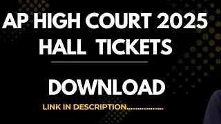 AP High Court Hall Ticket Download #aphc #hallticket #2025