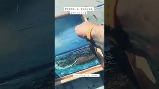 How to frame an acrylic painting on canvas 🖼 #tutorial #acrylicpainting #easy #shorts