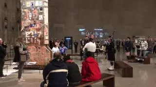 Beautiful tribute bagpipes at the 9/11 museum NYC