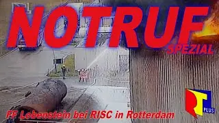 Feuerwehr Lobenstein bei RISC in Rotterdam - RTL NOTRUF 1992 - Schaumeinsatz bei brennendem Öltank
