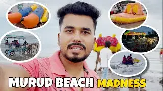 My First Vlog at Murud Beach ( Sea Fun & Crazy Rides in Maharashtra ) | Vlog No. 01