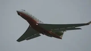 GULFSTREAM G650 N912GG DEPARTING OFF FARNBOROUGH/EGLF UK 24-4-2024