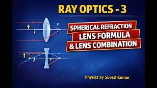 Ray Optics | Class 12 Physics | Video 3 | Spherical Refraction, Lens Formula & Lens Combination |