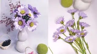 DIY | How To Make Aster Satin Ribbon Flower Easy