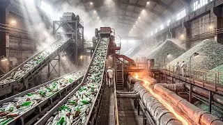 How Millions of Glass Bottles Are Recycled In Factory &ndash; Massive Glass Recycling Line
