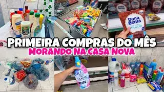 PRIMEIRA COMPRAS DO MÊS MORANDO NA CASA NOVA | Mostrei o valor de tudo | organizando as compras🏡✨