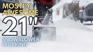 Craftsman Single Stage 21 Inch Snowblower Review With Snow Plowing Demo || Best of the Year?