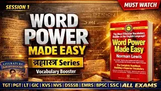 Word Power Made Easy &ndash; Session 1 | Vocabulary Booster for SSC, UPSC, TGT, PGT, GIC, LT & Banking