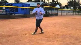 Older athlete throwing