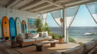 JOURN&Eacute;E DE D&Eacute;TENTE DANS UNE CABANE DE SURFEUR AU BORD DE L&rsquo;OC&Eacute;AN | Bruit des vagues, surf, oc&eacute;an 🌊🔥