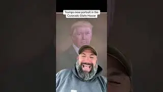 Портрет Трампа в здании Законодательного собрания штата Колорадо сводит меня с ума! 🤣🤣🤣 #трамп #с...