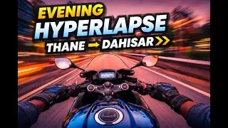 🏍️ Evening Hyperlapse Ride | Thane to Dahisar | Gixxer SF ABS | DJI Action 5 Pro