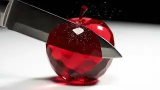 This Knife Slices Through a Gem Apple!