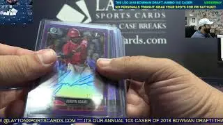 Hits Recap Video of The LSC 2018 Bowman Draft Baseball Jumbo 10x Case Break 242 Autos!!