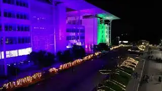 Captivating Night Views: A Drone Tour of SRM AP After Dark