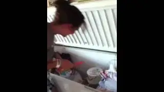 Part 2: Tracey trying to close freezer!