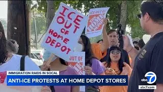 Protesters rally at Home Depot locations against ongoing ICE raids