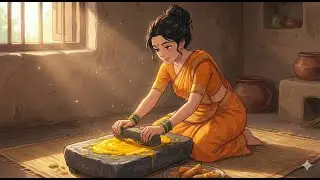 Village Girl Morning Routine Cooking Breakfast: Masala Dosa ASMR Ghibli Style