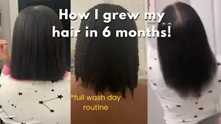 How I grew my hair in 6 months + Natural hair care routine for length retention | starting over