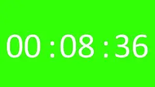 4K Elegant 3 Hour Timer Green Screen - White Outline Clock VFX - No Copyright