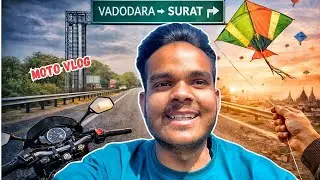 Bina Bike Papers 🚨 Vadodara se Surat tak Ride | Police ka Darr 😨 | Makar Sankranti 🪁