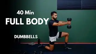 40 Minute Dumbbell Total Body Fat Burn & Strength Building Workout | Beginner Friendly