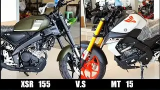 Yamaha MT-15 and Yamaha XSR-155 Design and Looks Comparison Walkaround 