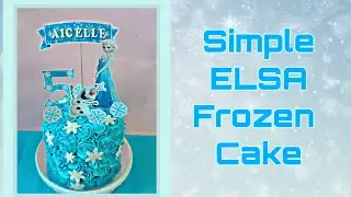 HOW TO MAKE ELSA FROZEN CAKE| Non edible photo print topper|💙💙💙