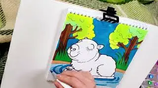 cute and comfy coloring book | satisfying marker coloring