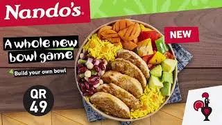 Nando's new build your own bowls. Delivery and takeaway only. #NEW