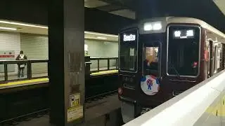 OsakaMetro堺筋線 阪急1300系1313F 2025Expo大阪関西万博ラッピング電車 日本橋駅 到着･発車
