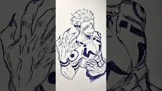 Sukuna 💀 Speed Drawing StickMan #shorts #anime #drawing #sukuna #jujutsukaisen