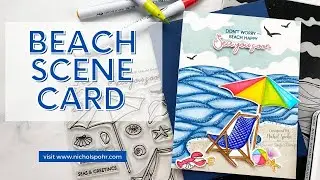 Beach Scene Card (Simon Says Stamp)