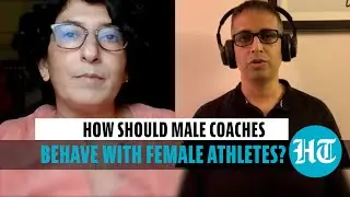 How should male coaches behave with female athletes?