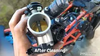 Throttle body cleaning | ktm rc200 throttle | full video
