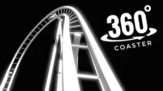 360 video VR | Roller Coaster 3D Simulation Black & White