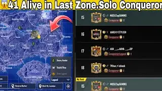 Day-15 🇮🇳 Finally Reached Top 10 in Solo Conqueror. how to reach Conqueror in easy way🔥Tips&trick