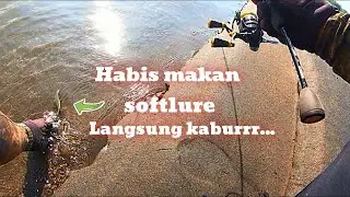 MANCING BABY GT UMPAN TERBAIK! Softlure Kyoto Ajiringer x Minipopper I Ultralight Fishing Bali